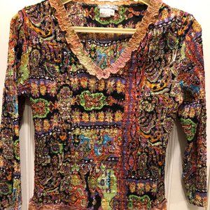 Beautiful Alberto Makali Multi-Colored Sparkly Top